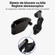 Oglinda bicicleta, MTB, BMX, scuter, motocicleta, HD, reglabila 360 grade, ajustabila, vizibilitate unghi larg, stanga