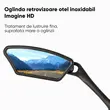 Oglinda bicicleta, MTB, BMX, scuter, motocicleta, HD, reglabila 360 grade, ajustabila, vizibilitate unghi larg, stanga
