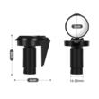 Oglinda retrovizoare laterala HD pentru biciclete, montare pe capatul ghidonului, rotatie 360, West Biking, negru