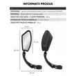 Oglinda retrovizoare bicicleta, scuter, motocicleta, MTB, BMX, HD, reglabila 360 grade, ajustabila, vizibilitate unghi larg, stanga