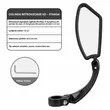 Oglinda retrovizoare bicicleta, scuter, motocicleta, MTB, BMX, HD, reglabila 360 grade, ajustabila, vizibilitate unghi larg, stanga