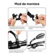 Oglinda retrovizoare bicicleta, scuter, motocicleta, MTB, BMX, HD, reglabila 360 grade, ajustabila, vizibilitate unghi larg, stanga