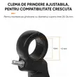 Oglinda retrovizoare bicicleta, scuter, motocicleta, MTB, BMX, HD, reglabila 360 grade, ajustabila, vizibilitate unghi larg, stanga