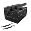 Organizator portbagaj auto, 55x40x26 cm, 8 buzunare, pliabil, multicompartimentat cu capac, prindere curele, poliester, Roll Fast, negru