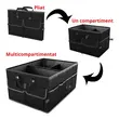 Organizator portbagaj auto, 55x40x26 cm, 8 buzunare, pliabil, multicompartimentat cu capac, prindere curele, poliester, Roll Fast, negru