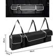 Organizator portbagaj auto, 90x12x25 cm, prindere pe tetiere, 3 buzunare cu inchidere velcro, buzunar sticla apa, Roll Fast, negru