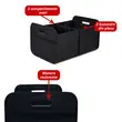 Organizator portbagaj auto, 58x35x30 cm, pliabil, spatios, negru