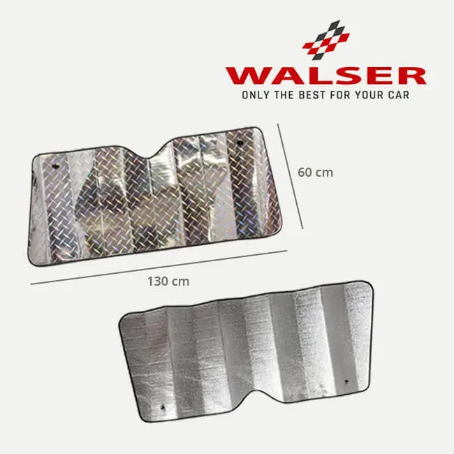 Parasolar auto pentru parbriz cu folie holografica, Walser, 130 x 60 cm ...