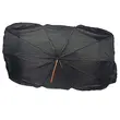 Parasolar retractabil tip umbrela 125 x 65 cm, pliabil, husa depozitare, poliester premium 210T, protectie ridicata UV, pentru parbriz auto, Roll Fast, argintiu cu maner portocaliu