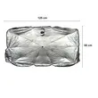 Parasolar retractabil tip umbrela 125 x 65 cm, pliabil, husa depozitare, poliester premium 210T, protectie ridicata UV, pentru parbriz auto, Roll Fast, argintiu cu maner portocaliu