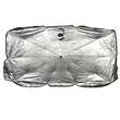 Parasolar retractabil tip umbrela 125 x 65 cm, pliabil, husa depozitare, poliester premium 210T, protectie ridicata UV, pentru parbriz auto, Roll Fast, argintiu cu maner portocaliu