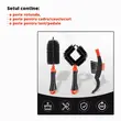 Perii pentru curatare bicicleta, janta, lant, sistem frana, West Biking, set 3