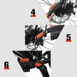 Perii pentru curatare bicicleta, janta, lant, sistem frana, West Biking, set 3