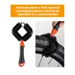Perii pentru curatare bicicleta, janta, lant, sistem frana, West Biking, set 3