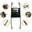 Organizator auto tip plasa, 30x28 cm, pentru bagaje, 3 buzunare, montare intre scaune, Roll Fast, negru