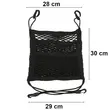 Organizator auto tip plasa, 30x28 cm, pentru bagaje, 3 buzunare, montare intre scaune, Roll Fast, negru