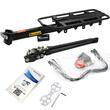 Portbagaj bicicleta MTB spate cu stop reflectorizant rosu, prindere pe tija, sarcina maxima 50 kg, 55 x 14.5 cm, aluminiu, kit montare inclus, West Biking, negru