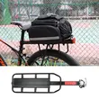 Portbagaj bicicleta MTB spate cu stop reflectorizant rosu, prindere pe tija, sarcina maxima 50 kg, 53 x 14 x 35.5 cm, aliaj aluminiu, kit montare inclus, negru