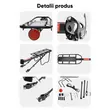 Portbagaj bicicleta MTB spate cu stop reflectorizant rosu, prindere pe tija, sarcina maxima 50 kg, 53 x 14 x 35.5 cm, aliaj aluminiu, kit montare inclus, negru