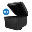 Portbagaj bicicleta cutie transport izolata termic, Fischer, volum 16 L, cu fermoar si incuietoare cu cifru, poliester negru