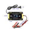 Redresor auto digital, incarcare baterii cu afisaj LCD, auto, moto, camion, Foxsur, 12V/8A, 24V/4A, 6Ah-150Ah, functie de reparare acumulator prin impulsuri, galben cu negru