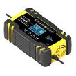 Redresor auto digital, incarcare baterii cu afisaj LCD, auto, moto, camion, Foxsur, 12V/8A, 24V/4A, 6Ah-150Ah, functie de reparare acumulator prin impulsuri, galben cu negru