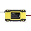 Redresor auto digital, incarcare baterii cu afisaj LCD, auto, moto, camion, Foxsur, 12V/8A, 24V/4A, 6Ah-150Ah, functie de reparare acumulator prin impulsuri, galben cu negru