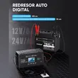 Redresor auto digital, incarcare baterii cu afisaj LCD, auto, moto, camion, Foxsur, 12V/8A, 24V/4A, 6Ah-150Ah, functie de reparare acumulator prin impulsuri, negru