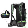 Rucsac bicicleta pliabil, ultra usor, impermeabil, buzunar sistem hidratare, 10L, West Biking, negru cu verde