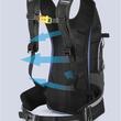 Rucsac drumetie, ciclism, ultra usor, impermeabil, buzunar sistem hidratare, material respirabil, suport casca, 16L, West Biking, negru cu verde