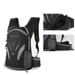 Rucsac drumetie, ciclism, ultra usor, impermeabil, buzunar sistem hidratare, material respirabil, suport casca, 16L, West Biking, negru cu gri