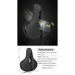 Sa bicicleta confortabila cu 2 stopuri reflectorizante rosu si galben pentru MTB, Silica gel, respirabila, anti-alunecare, impermeabila, rezistenta la socuri si uzura, 25 x 20 x 9 cm, plastic/PVC+otel, West Biking, negru