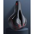 Sa bicicleta MTB cu stop reflectorizant rosu si spuma de memorie, ergonomica, impermeabila, rezistenta la socuri, 27.5 x 19.5 x 9 cm, poliuretan, West Biking, negru cu rosu