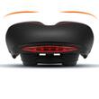 Sa bicicleta MTB cu stop reflectorizant rosu si spuma de memorie, ergonomica, impermeabila, rezistenta la socuri, 27.5 x 19.5 x 9 cm, poliuretan, West Biking, negru cu rosu