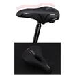 Sa de bicicleta de oras si MTB, spuma de memorie, design aerodinamic, ergonomica, respirabila, impermeabila, rezistenta la socuri si uzura, 25.5 x 18.5 cm, poliuretan si otel, West Biking, negru cu rosu