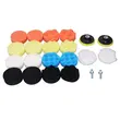 Set 22 piese polish auto profesional cu taler M14, discuri de burete si lana cu diametru 8 cm si 7.5 cm, conectare la bormasina autofiletanta