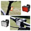 Set lumini bicicleta far si stop cu 6 LEDURI, fata si spate, 8 si 12 moduri de iluminare, 180 lumeni+ 25 lumeni, baterie 800 mAh + 500 mAh cu incarcare USB, potrivire universala inclusiv trotineta, scuter, bicicleta electrica, e-bike,rezistent la apa