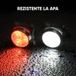 Set lumini bicicleta far si stop cu LED, fata si spate, 4 moduri de iluminare, 20 + 10 lumeni, baterie 500 mAh si incarcare USB, potrivire universala inclusiv trotineta, scuter, bicicleta electrica, e-bike