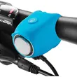 Sonerie bicicleta copii, mini, 120 dB, 4 tipuri de sunete, potrivire universala inclusiv trotineta, scuter, bicicleta electrica, e-bike, prindere ghidon, albastru