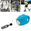Sonerie bicicleta copii, mini, 120 dB, 4 tipuri de sunete, potrivire universala inclusiv trotineta, scuter, bicicleta electrica, e-bike, prindere ghidon, albastru