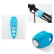 Sonerie bicicleta copii, mini, 120 dB, 4 tipuri de sunete, potrivire universala inclusiv trotineta, scuter, bicicleta electrica, e-bike, prindere ghidon, albastru