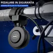 Sonerie bicicleta cu telecomanda, 120 dB, 4 sunete alarma sonerie, incarcare USB, prindere ghidon, rezistent la apa, potrivire trotineta, scuter, bicicleta electrica, e-bike, MTB, negru