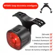 Stop bicicleta inteligent cu senzor de frana, vibratii si lumina, 6 moduri iluminare LED, West Biking, incarcare USB, autonomie baterie max 60 ore, indicator baterie, plastic ABS, rezistent la apa, universal, negru