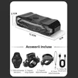 Stop bicicleta spate cu alarma antifurt si telecomanda wireless, West Biking, senzor vibratii si frana, 12.5 x 5 x 2.7 cm, negru