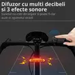 Stop bicicleta spate cu alarma antifurt si telecomanda wireless, West Biking, senzor vibratii si frana, 12.5 x 5 x 2.7 cm, negru