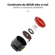 Stop bicicleta spate LED, 7 moduri de iluminare, 30 lumeni, baterie 300 mAh cu incarcare USB, potrivire universala inclusiv trotineta, scuter, bicicleta electrica, e-bike, rezistent la apa, lumina bicicleta spate