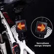 Stop bicicleta spate inteligent LED, senzor directie, 8 moduri de iluminare, baterie 1200 mAh cu incarcare USB, potrivire universala inclusiv trotineta, scuter, bicicleta electrica, e-bike, rezistent la apa, lumina bicicleta spate