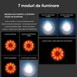Stop bicicleta spate LED, 7 moduri de iluminare, 30 lumeni, baterie 300 mAh cu incarcare USB, potrivire universala inclusiv trotineta, scuter, bicicleta electrica, e-bike, rezistent la apa, lumina bicicleta spate