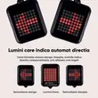 Stop bicicleta spate inteligent LED, senzor directie, 8 moduri de iluminare, baterie 1200 mAh cu incarcare USB, potrivire universala inclusiv trotineta, scuter, bicicleta electrica, e-bike, rezistent la apa, lumina bicicleta spate