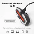 Lumini spate bicicleta cu semnalizare LED si telecomanda wireless, potrivire universala inclusiv trotineta, scuter, bicicleta electrica, e-bike, incarcare USB, rezistent la apa, plastic ABS